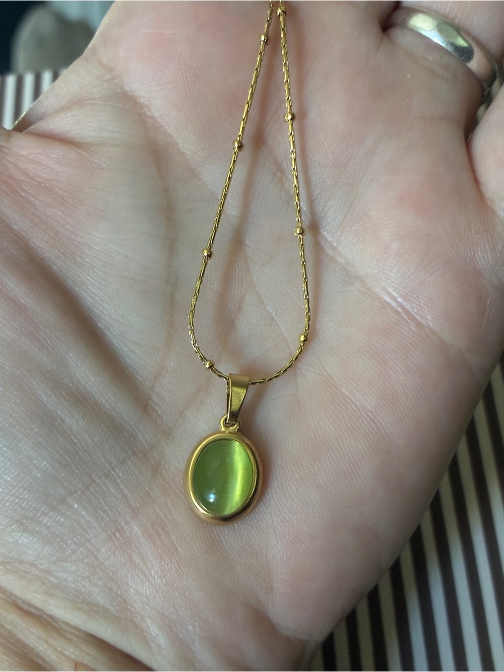18K Gold Filled Opal Dainty Handcrafted Necklace